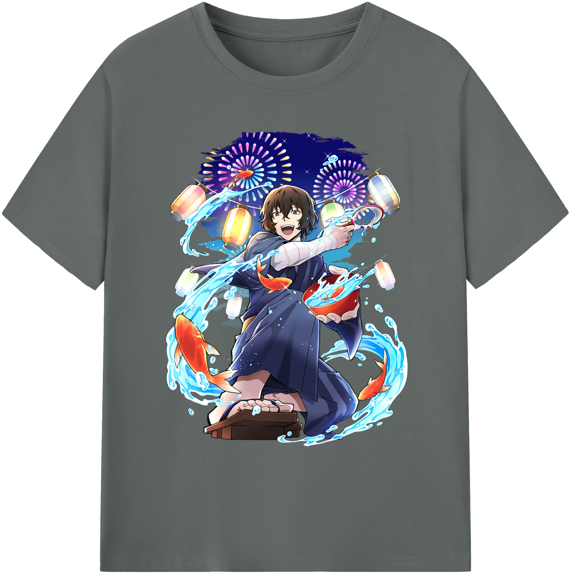 （画像用） 文豪ストレイドッグス Bungo Stray Dogs 綿100％ メンズ半袖Tシャツ｜肌触りやわらか＆通気性
